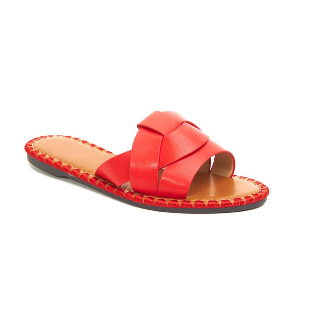 Red Slide Sandals - Picture 3 of 5